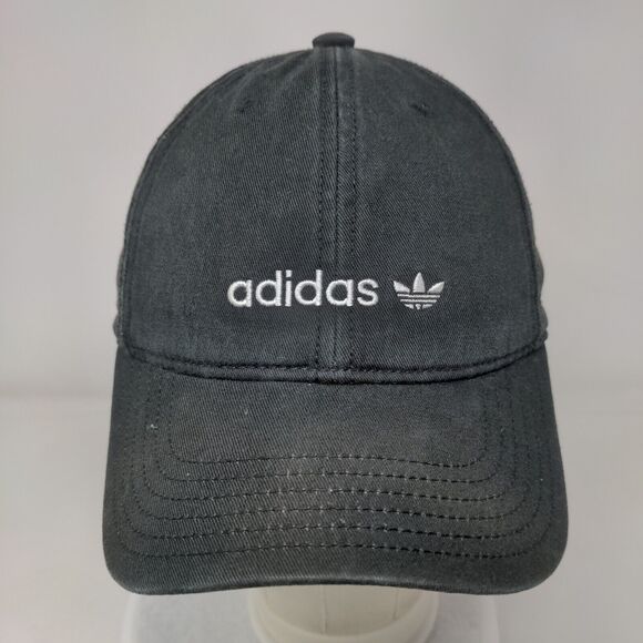 Adidas Trefoil Women's Slideback Hat Solid Black OSFW Embroidered - Picture 2 of 8